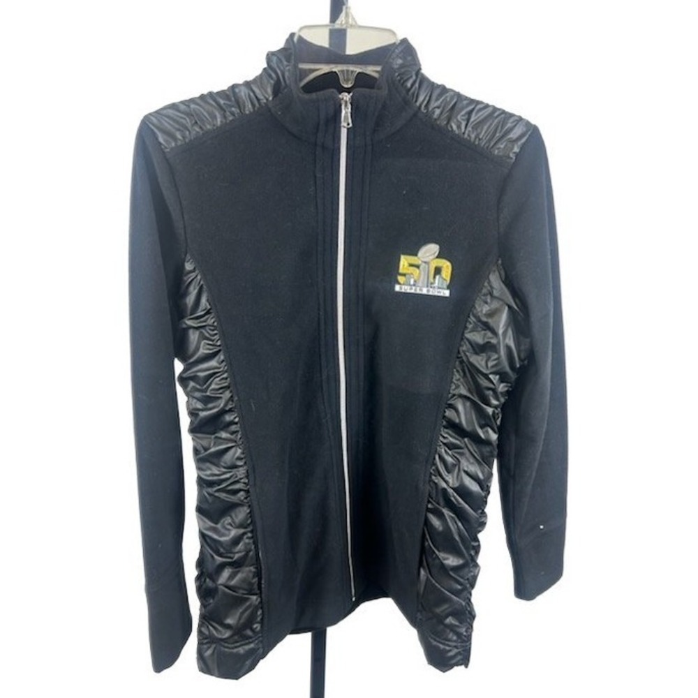 Cutter & Buck Women's Size Medium Super Bowl 50 Black Fleece Jacket NFL